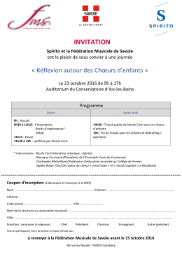 invitation - Fédération Musicale de Savoie