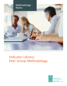 Peer-Group Methodology - Indicator Library
