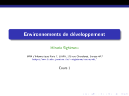 Environnements de développement