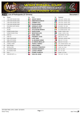 Document 1 List of Participants (21 Drivers)