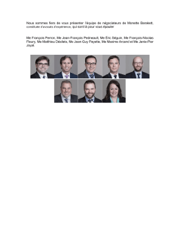 Le comité de négociation - septembre 2016