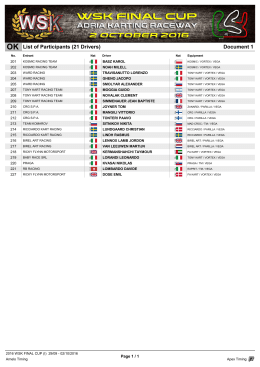 Document 1 List of Participants (21 Drivers)