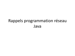Rappels programmation réseau Java