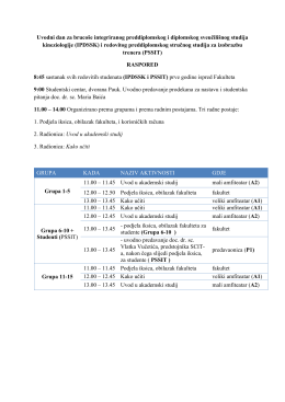 Raspored radionica.