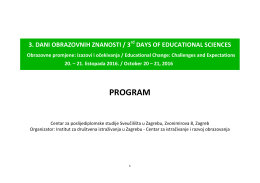 Program konferencije - Zagreb - Institut za društvena istraživanja u