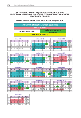 Kalendar nastave-2016