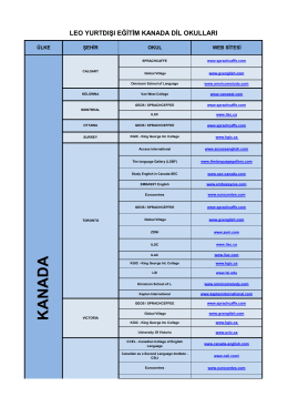 Kanada`da Dil Okullarımız