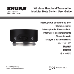 Wireless Handheld Transmitter Modular Mute Switch User Guide