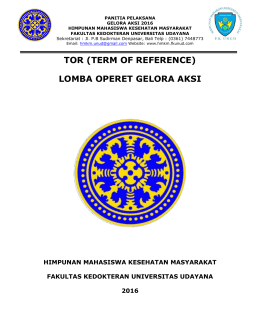 TOR (TERM OF REFERENCE) LOMBA OPERET GELORA AKSI