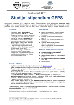 Studijní stipendium GFPS