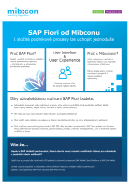 SAP Fiori od Mibconu