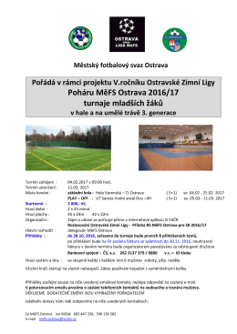 Poháru MěFS Ostrava 2016/17 turnaje mladších žáků