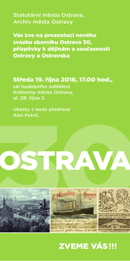pozvánka - Archiv města Ostravy