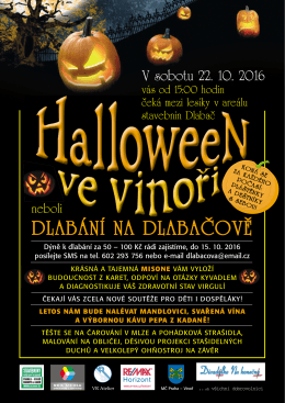 HALLOWEEN VE VINOŘI neboli DLABÁNÍ NA DLABAČOVĚ