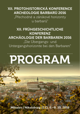 program - Archeologický ústav AV ČR, Brno, v. v. i.