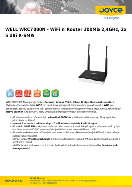 WELL WRC7000N - WiFi n Router 300Mb 2,4GHz, 2x 5