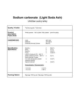 Sodium carbonate (Light Soda Ash)
