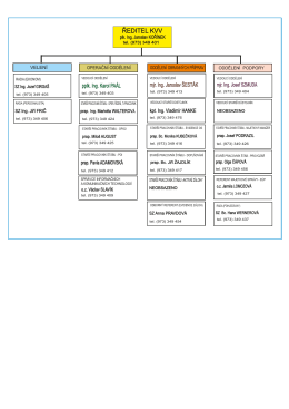 organizační schema KVV KV k 1.9.2016