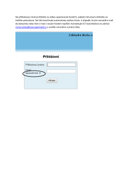 Na přihlašovací stránce klikněte na odkaz zapomenuté heslo