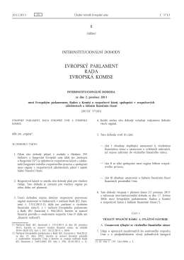 Interinstitucionální dohoda ze dne 2. prosince 2013 mezi - EUR-Lex