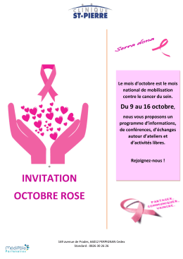 INVITATION OCTOBRE ROSE ter - Clinique Saint-Pierre