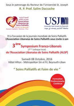 Soin Palliatifs_2016_Program - Université Saint