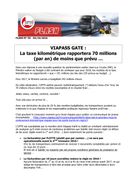 VIAPASS GATE : La taxe kilométrique rapportera 70 millions
