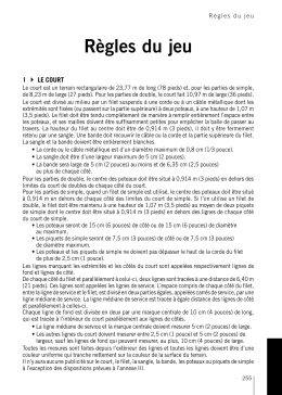Règles du jeu - Fédération Française de Tennis