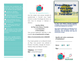 Contrat Local de Santé Pays Loire Nature / Questionnaire
