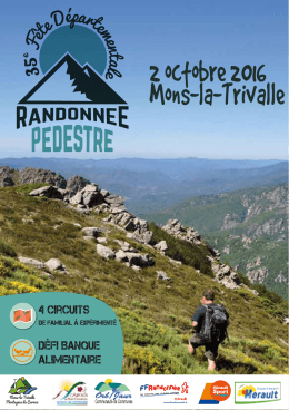 Programme complet de la fête de la randonnée Hérault 2016