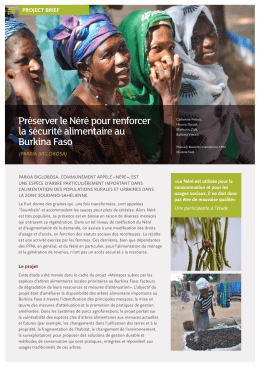 Préserver le Néré pour renforcer la sécurité alimentaire au Burkina