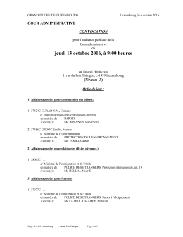 Convocations de la Cour administrative PDF