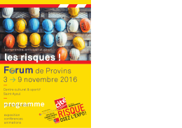 Forum de Provins (3 au 9/11/2016)