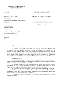 décision - Tribunal administratif de Strasbourg