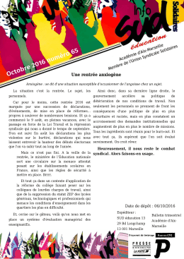 Octobre2016numéro65 - SUD éducation Bouches-du