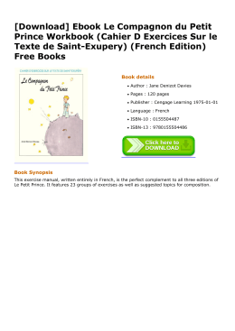 [Download] Ebook Le Compagnon du Petit Prince Workbook