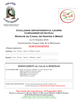 Inscription au concours challenge carnassier