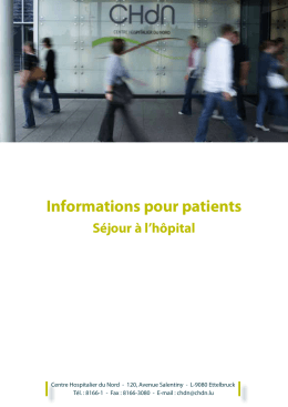 Informations pour patients - CHdN - CHdN