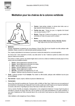 Méditation pour les chakras de la colonne vertébrale