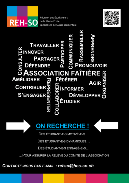 association faîtière - HES-SO