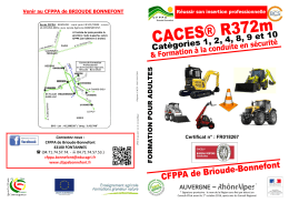CACES® R372m - CFPPA de Bonnefont