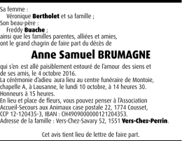 Anne Samuel BRUMAGNE