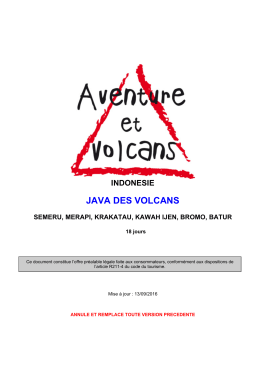 java des volcans - Aventure et Volcans