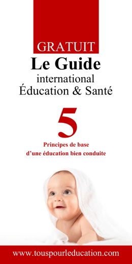 Le Guide - Projet international Education et Sante