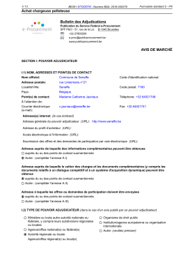 Achat chargeuse pelleteuse Bulletin des Adjudications AVIS DE