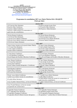 Programme 2017 par dates - Marie-Thérèse BAL