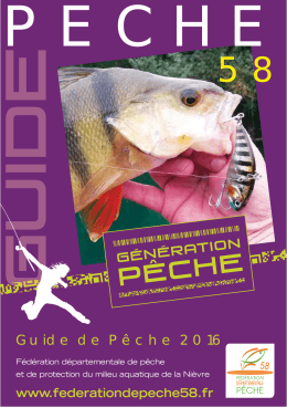 Guide de Pêche 2016 - Fédération de peche de la nievre