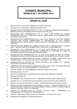 CONSEIL MUNICIPAL - Ville de Saint