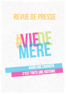 Revue de Presse campagne #VieDeMère - UGICT