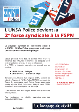 2e force syndicale à la FSPN - Unsa